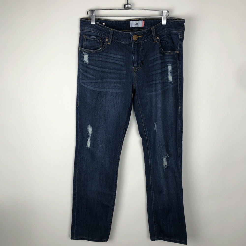 CAbi Dark Destruction #3045 Slim Boyfriend Jeans